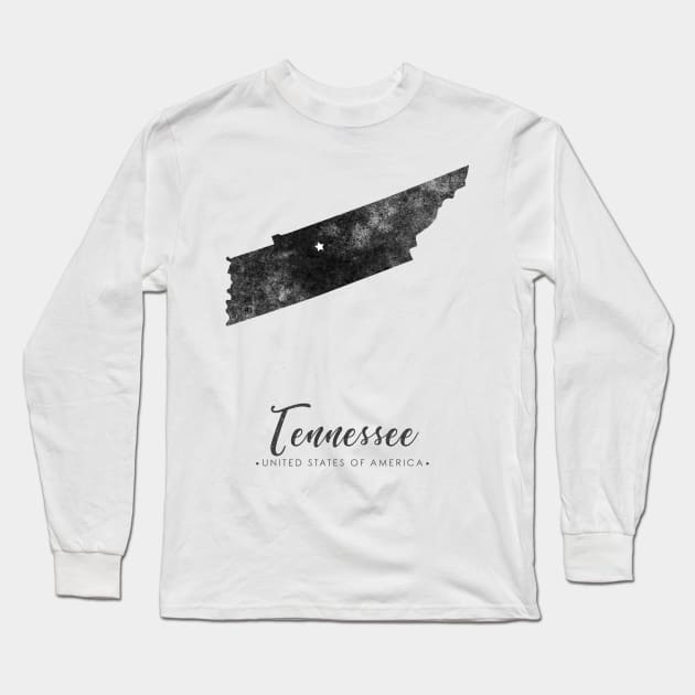 Tennessee state map Long Sleeve T-Shirt by StudioGrafiikka